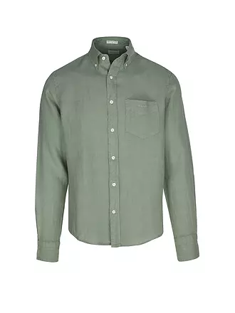 GANT | Chemise en lin coupe classique | olive